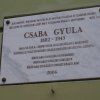 Csaba Gyula emléktábla koszorúzása